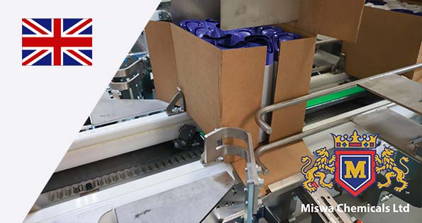 Miswa Chemicals UK installed three custom Sidel case packers to automate end-of-line processes